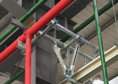 平和该抗震支架的整体式支吊架结构协调性好